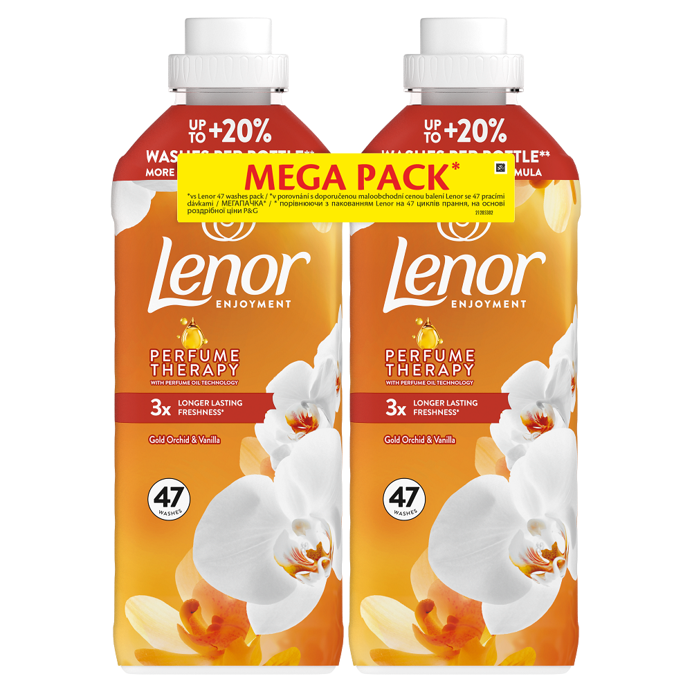 LENOR Aviváž, Orchid & Vanilla, 94 praní, 2 x 987 ml