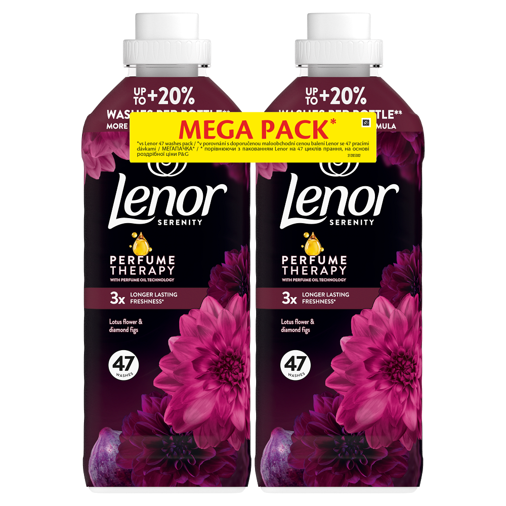 LENOR Aviváž, Lotus Water & Diamond Figs, 94 praní, 2 x 987 l