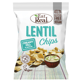 EAT REAL Lentil Chips s krémovým kôprom 113 g BEZ lepku