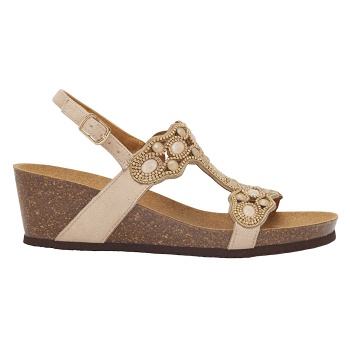 SCHOLL Lerici t-bar dámske sandále béžové 1 pár, Veľkosť obuvi: 38 (Dámska ortopedická obuv)