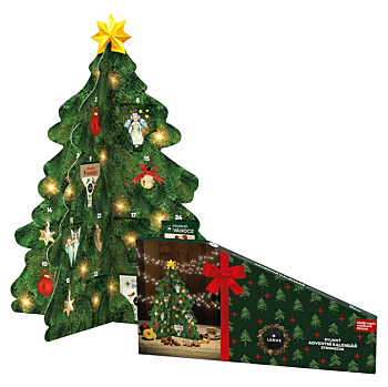 LEROS Bylinný adventný kalendár stromček 24 sáčkov (Čajové sady)