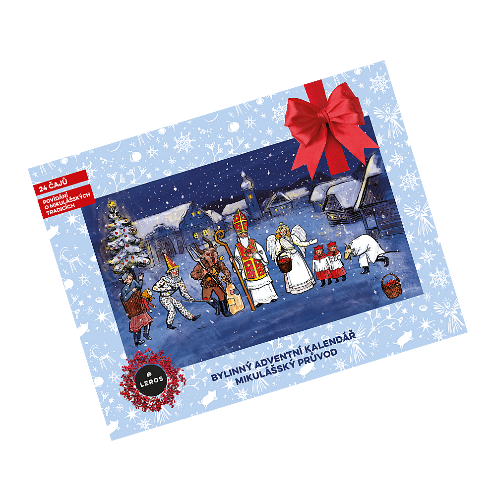 LEROS Bylinný adventný kalendár mikulášsky sprievod 24 sáčkov