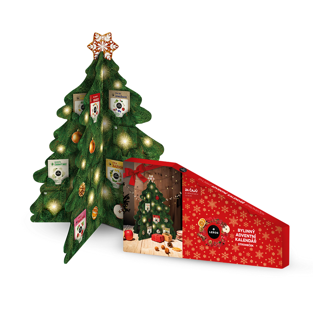 LEROS Bylinný adventný kalendár stromček 24 sáčkov kúpite na Mojalekaren.sk