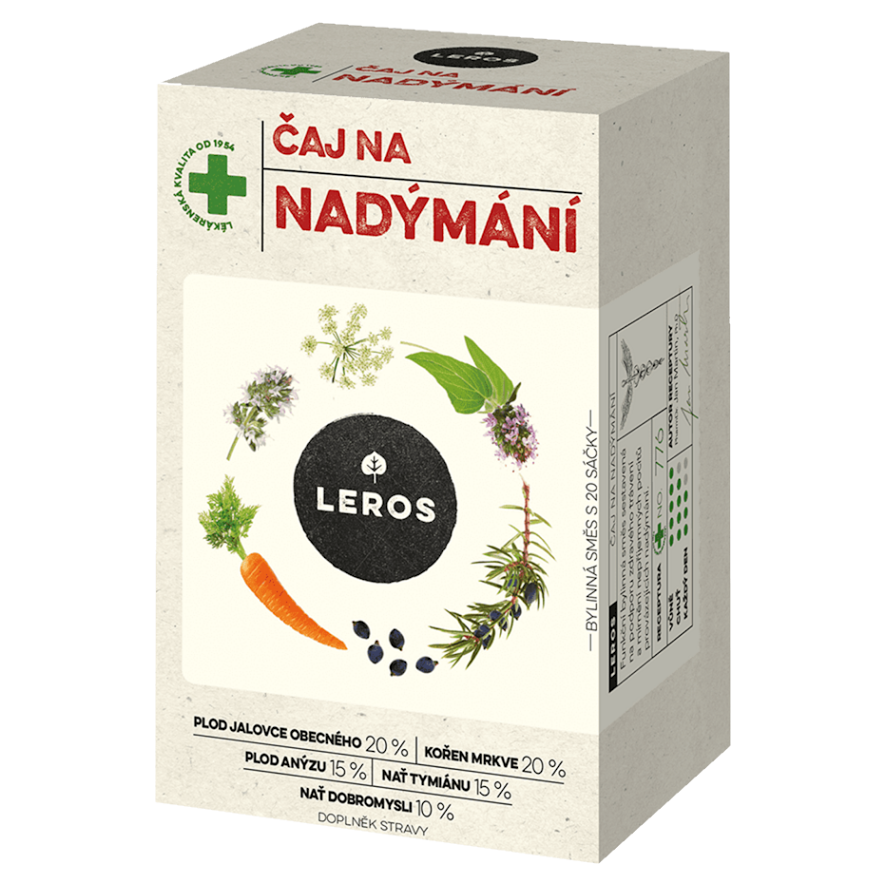 LEROS ČAJ NA NADÚVANIE bylinný čaj, nálevové vrecká 20 x 1,5 g (30 g) kúpite na Mojalekaren.sk