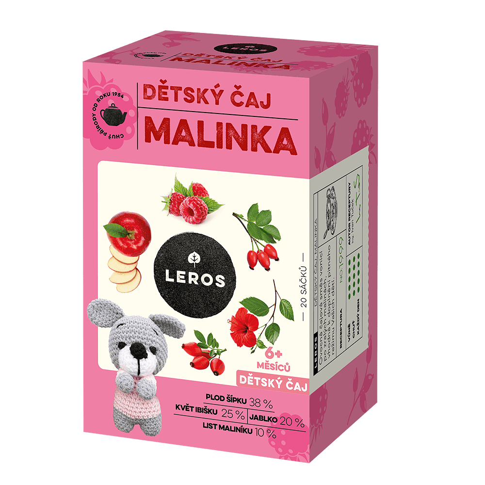 Leros Detský čaj Malina ovocný čaj pre deti 20x2 g kúpite na Mojalekaren.sk