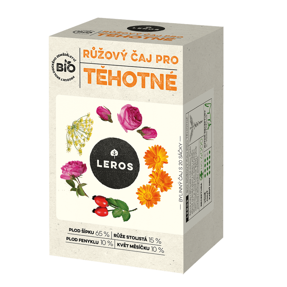 Leros Ružový čaj pre tehotné BIO bylinný čaj 20x2 g