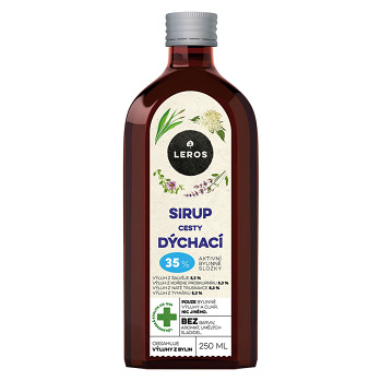 LEROS Sirup cesty dýchacie 250 ml (Bylinné výživové doplnky) - Prírodné