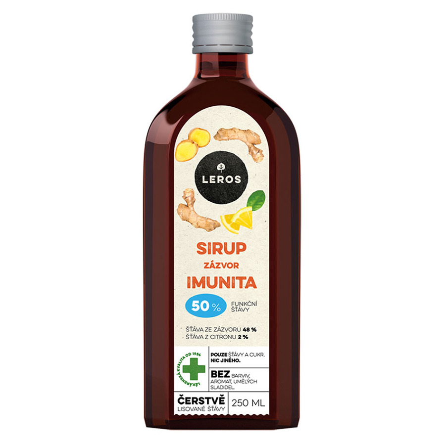 Leros Zázvor Imunita bylinný sirup na posilnenie imunity 250 ml kúpite na Mojalekaren.sk