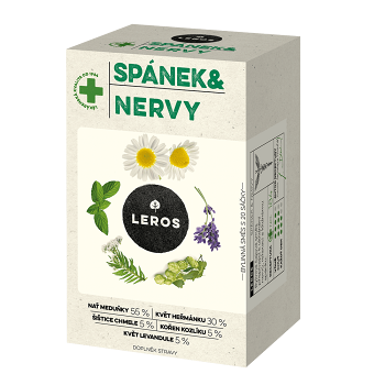 LEROS Spánok & nervy bylinný čaj 20 vrecúšok