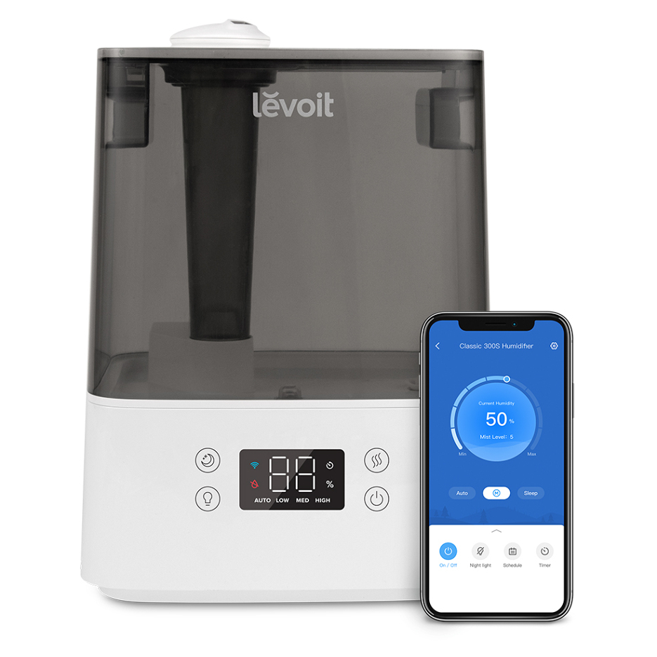 E-shop LEVOIT Classic 300S Smart inteligentný zvlhčovač vzduchu sivý 6 litrov