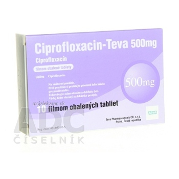 Ciprofloxacin-Teva 500 mg filmom obalené tablety tbl flm 1x10 ks