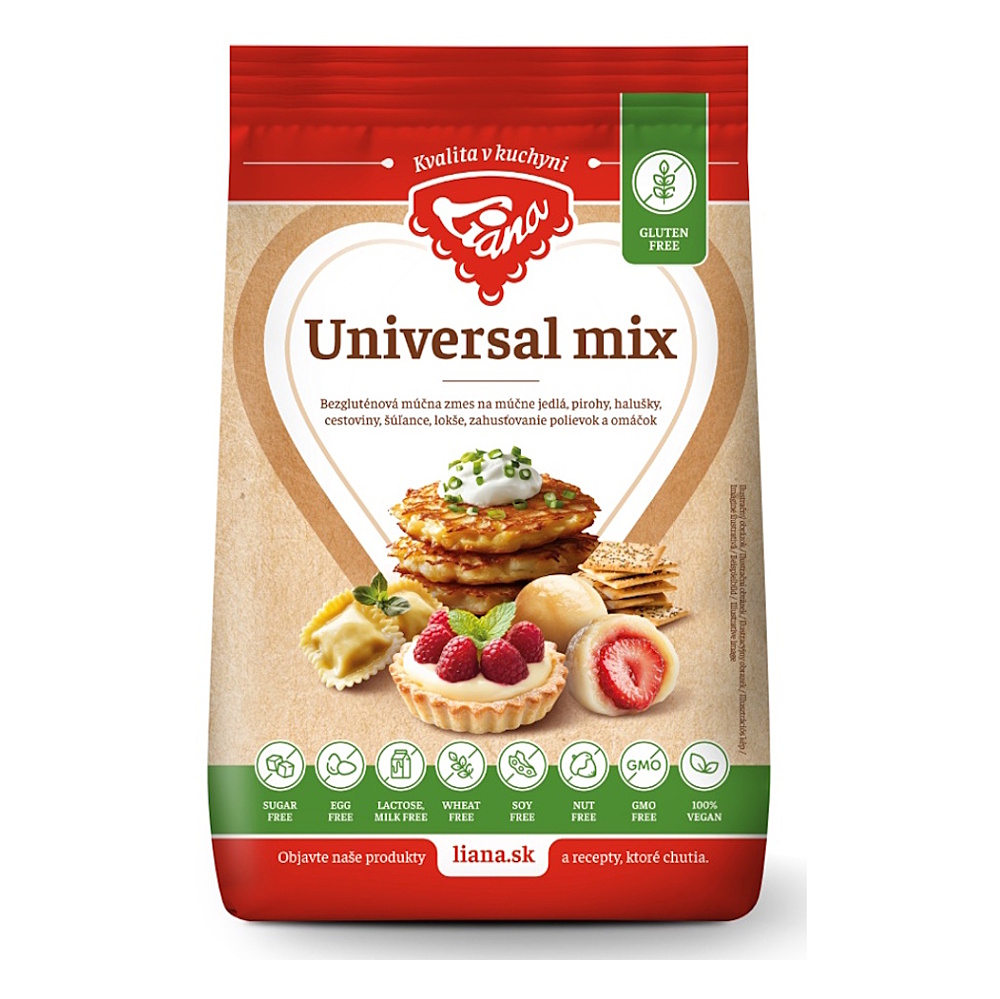 Liana Universal Mix bezgluténová univerzálna zmes na múčne jedlá, 1000g