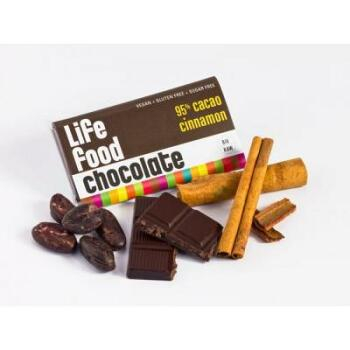 Lifefood MINI čokoládka 95% kakao a škorice BIO 15g