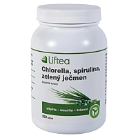 LIFTEA Chlorella, Spirulina, Zelený jačmeň 250 tabliet