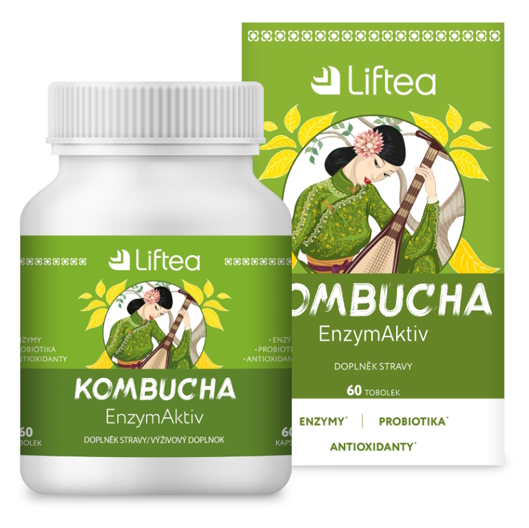 LIFTEA KOMBUCHA ENZYMAKTIV 60 kapsúl kúpite na Mojalekaren.sk