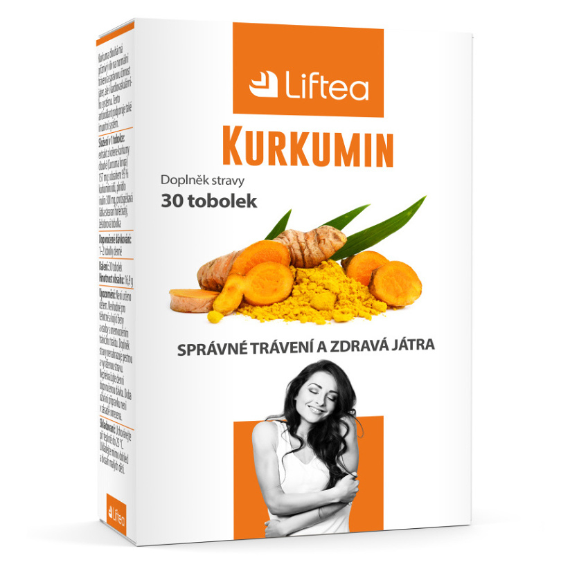 Liftea Kurkumin tobolky na podporu trávenia 30 cps kúpite na Mojalekaren.sk