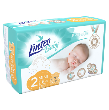 LINTEO Baby Premium Detské plienky MINI 3-6 kg 34 ks