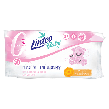 LINTEO Baby Vlhčené obrúsky Soft & Cream 72 ks