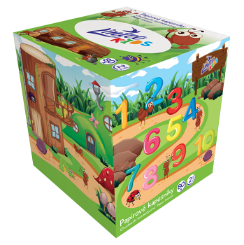 LINTEO Kids Papierové vreckovky 2-vrstvové BOX 80 kusov