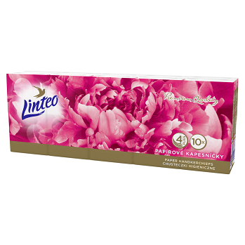 LINTEO Premium Papierové vreckovky 4-vrstvové 10x10 ks
