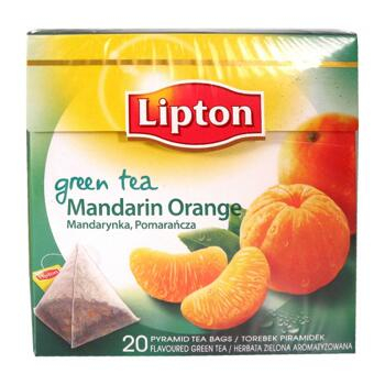 LIPTON pyramíd Green Mandarine Orange 20 x 1.8g 36g