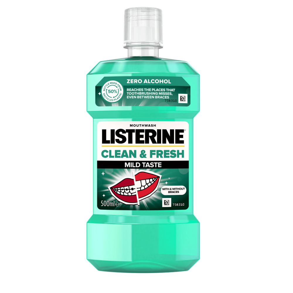 LISTERINE Clean & Fresh Mild ústna voda 500 ml