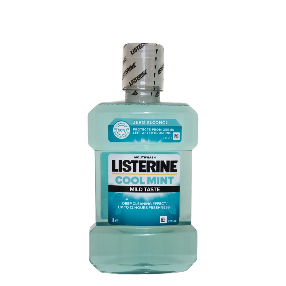 LISTERINE Coolmint Mild Taste ústna voda 1000 ml