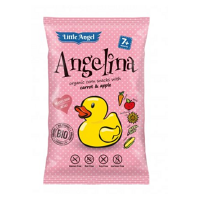 LITTLE ANGEL Angelina kukuričný snack mrkva a jablko BIO 4x 15 g