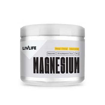 LIVLIFE Magnesium bysglicinate 12% drink mango + pomaranč 195 g (Magnézium (Horčík))
