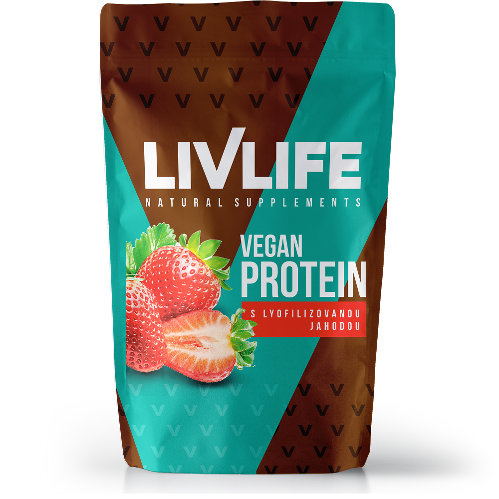 LIVLIFE Vegan proteín s lyofilizovanou jahodou 245 g