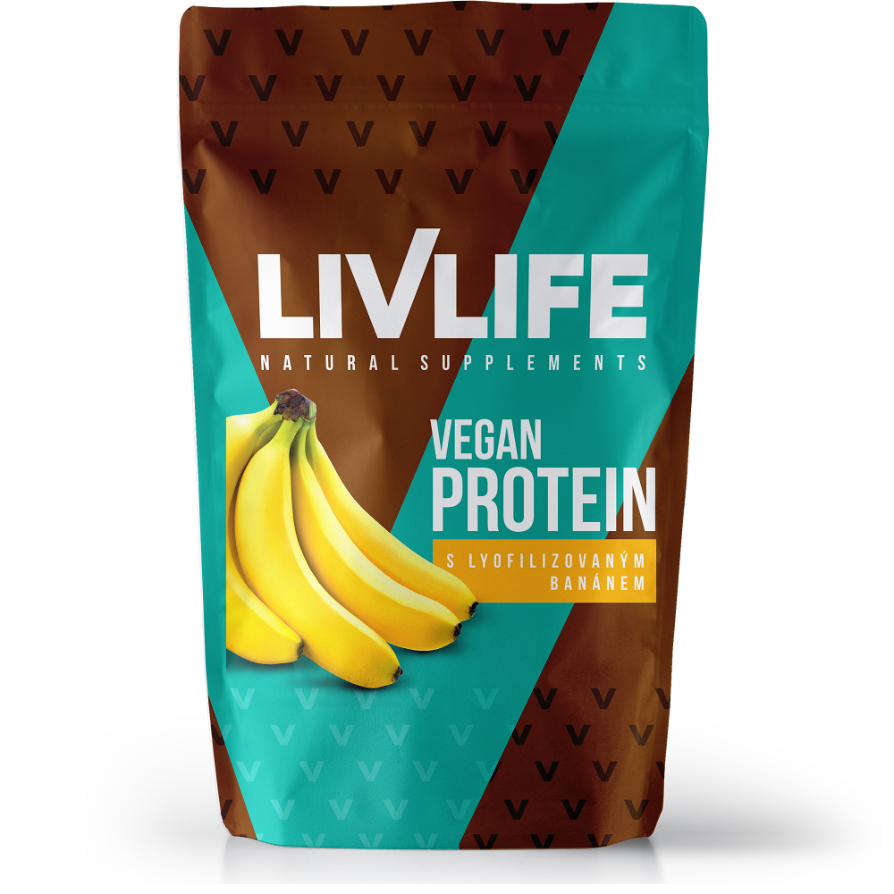 LIVLIFE Vegan proteín s lyofilizovaným banánom 245 g