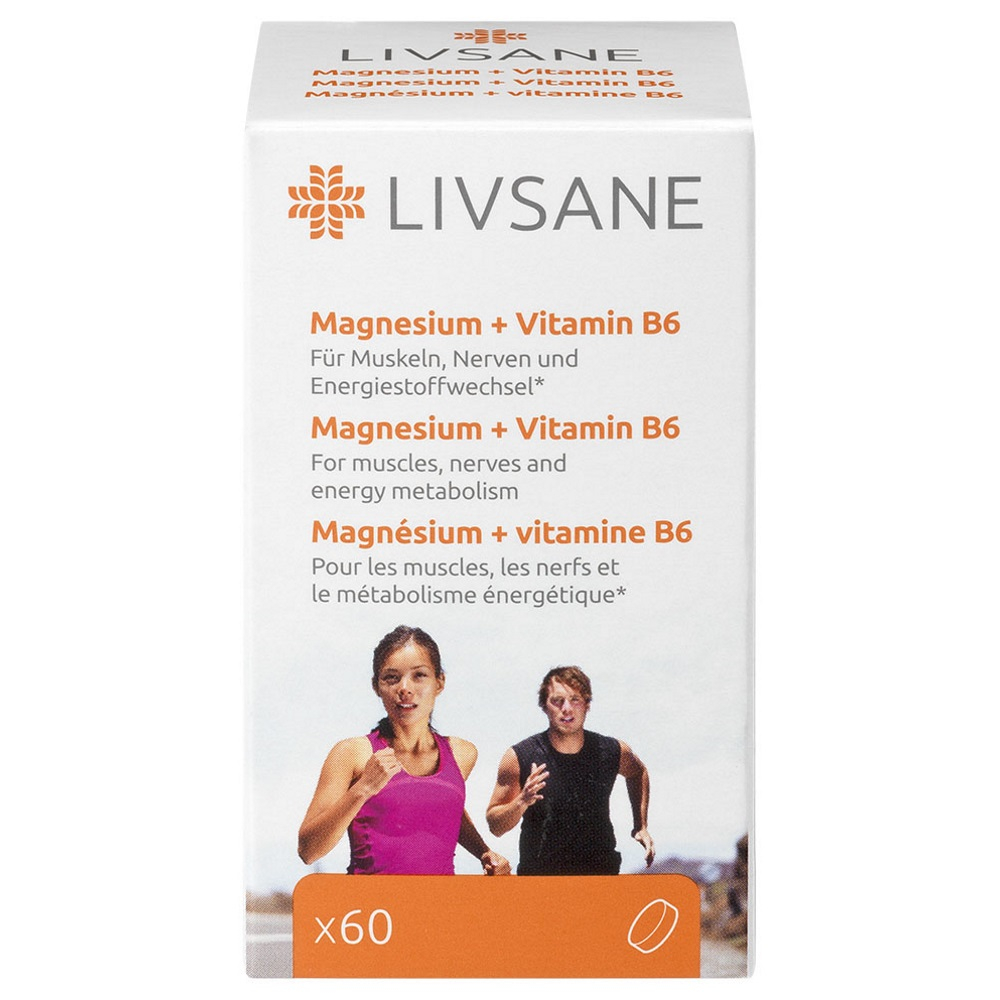 Obrázok LIVSANE Magnézium + Vitamín B6 60 tabliet