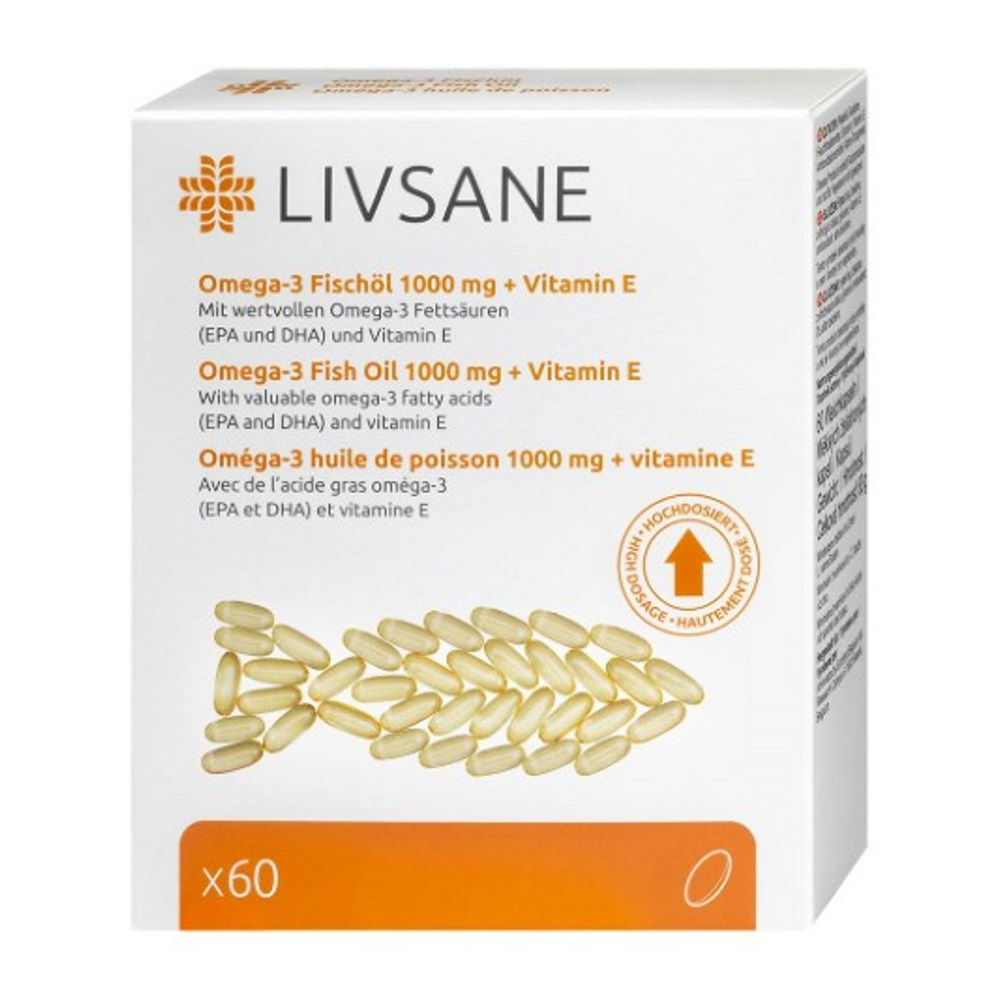 Obrázok LIVSANE Omega-3 plus vitamín E 60 kapsúl