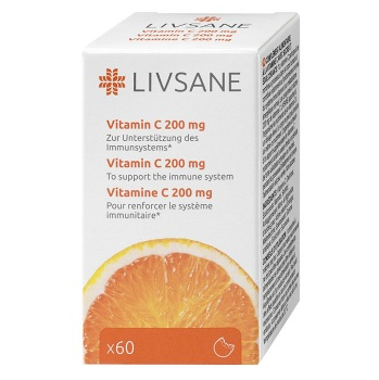 LIVSANE Vitamín C 200 mg 60 tabliet