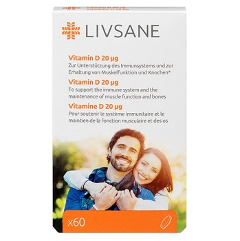 LIVSANE Vitamín D 20 μg 60 tabliet