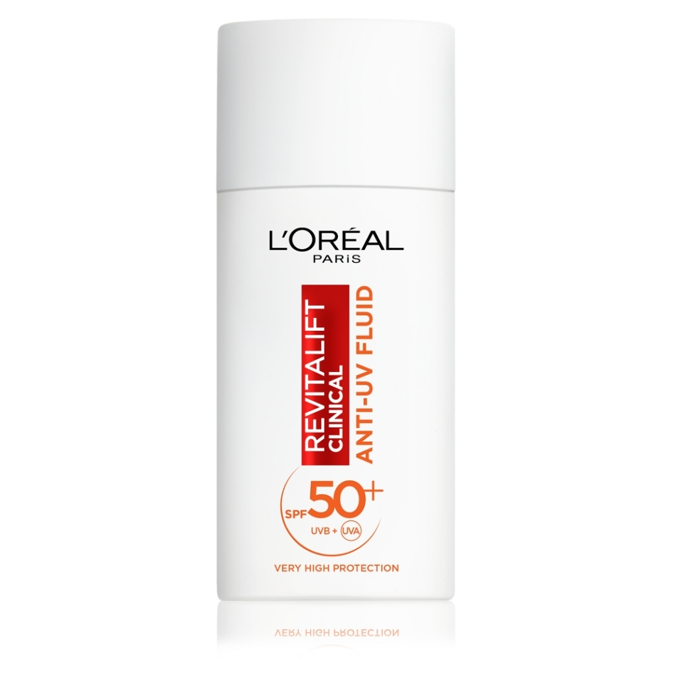 L'ORÉAL PARIS Revitalift Clinical denný anti-UV fluid s veľmi vysokou ochranou s SPF50+ a vitamínom C 50 ml