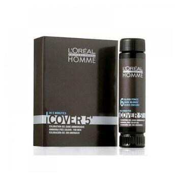 L'ORÉAL Homme Cover 5 gélová farba na vlasy Tmavo hnedá 3x50 ml