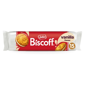 LOTUS BISCOFF Sušienky plnené krémom s vanilkovou príchuťou 150 g