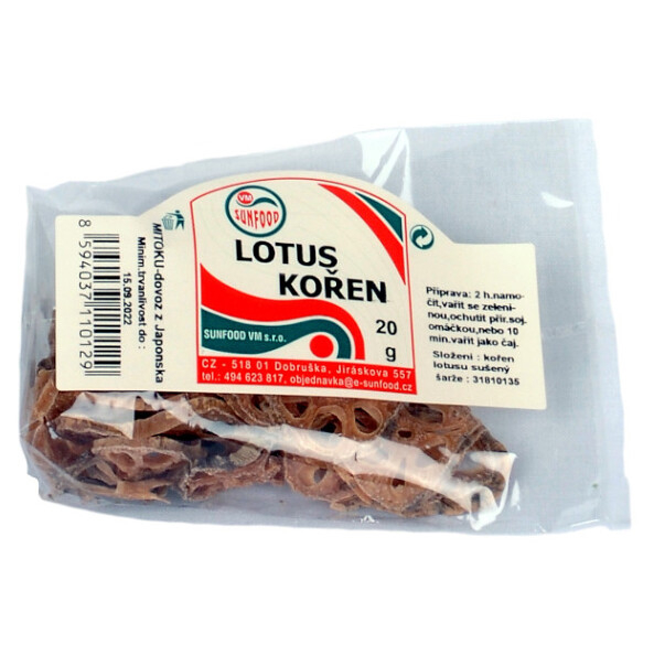 SUNFOOD Lotus koreň sušený 20 g
