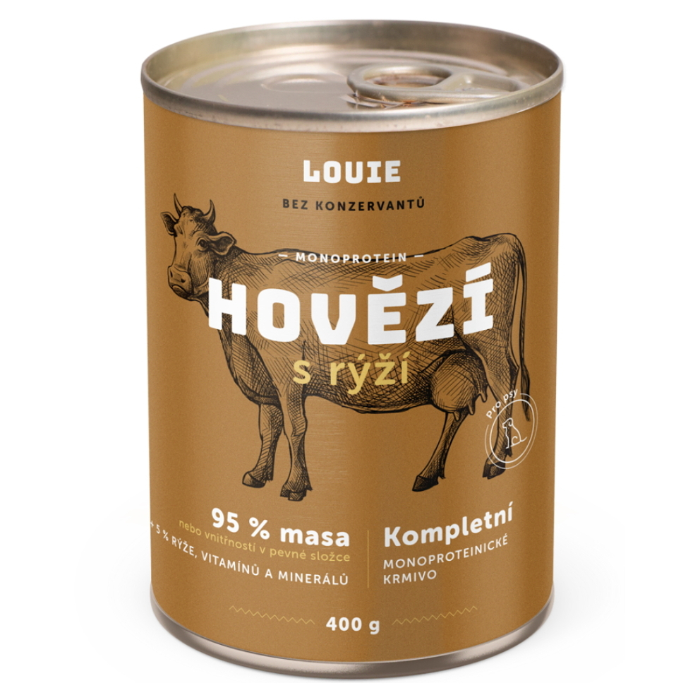 E-shop LOUIE Hovädzie s ryžou konzerva pre psov 400 g