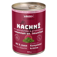 LOUIE Kačacie so spirulinou a prebiotikami konzerva pre psov 400 g
