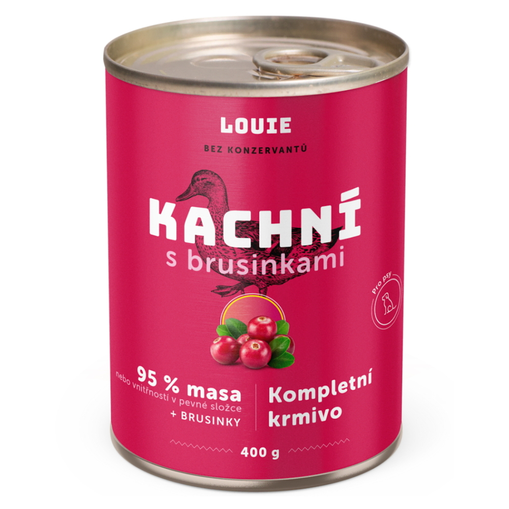 E-shop LOUIE Kačacie s brusnicami konzerva pre psov 400 g