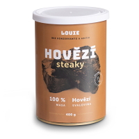 LOUIE Hovädzie steaky konzerva pre psov 400 g