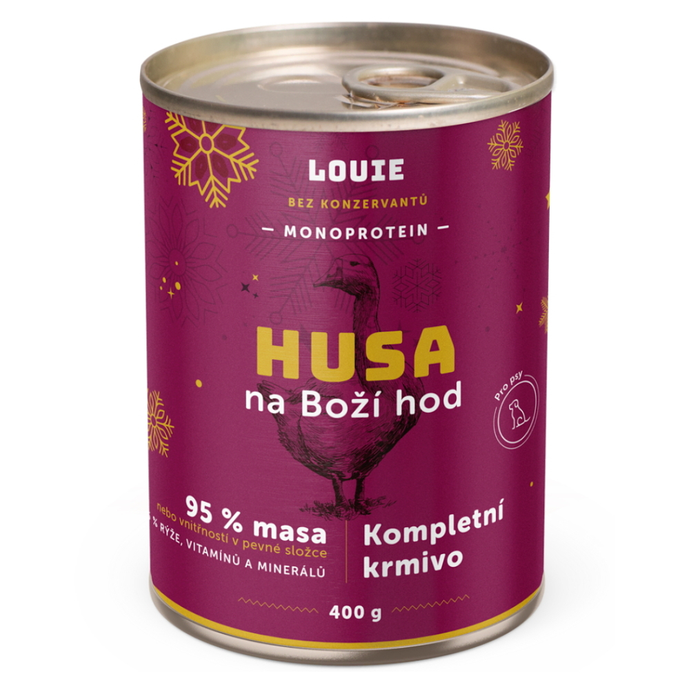 E-shop LOUIE Konzerva pre psov Hus na boží hod 400 g