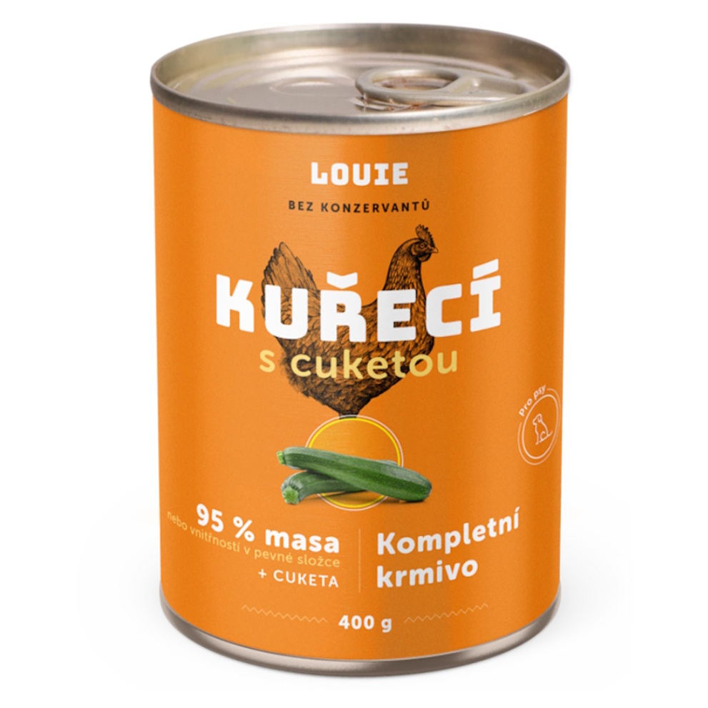 E-shop LOUIE Konzerva pre psy kuracie s cuketou 400 g