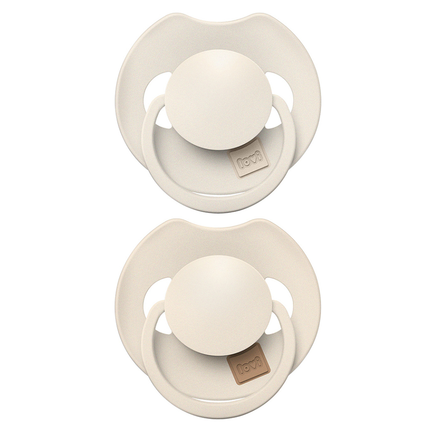 LOVI Cumlík silikónový dynamický prime 6-18m coconut ivory 2 kusy
