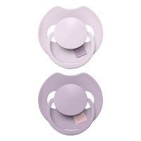 LOVI Cumlík silikónový dynamický prime 6-18m baby lilac violet 2 kusy
