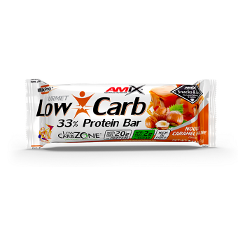 AMIX Low carb 33% protein bar nugát a karamel 60 g