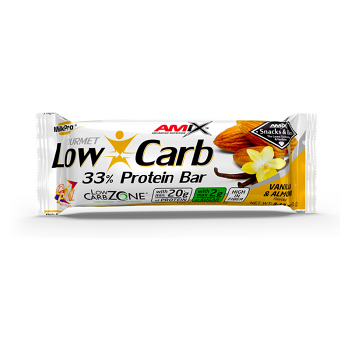 AMIX Low carb 33% protein bar vanilka a mandle 60 g