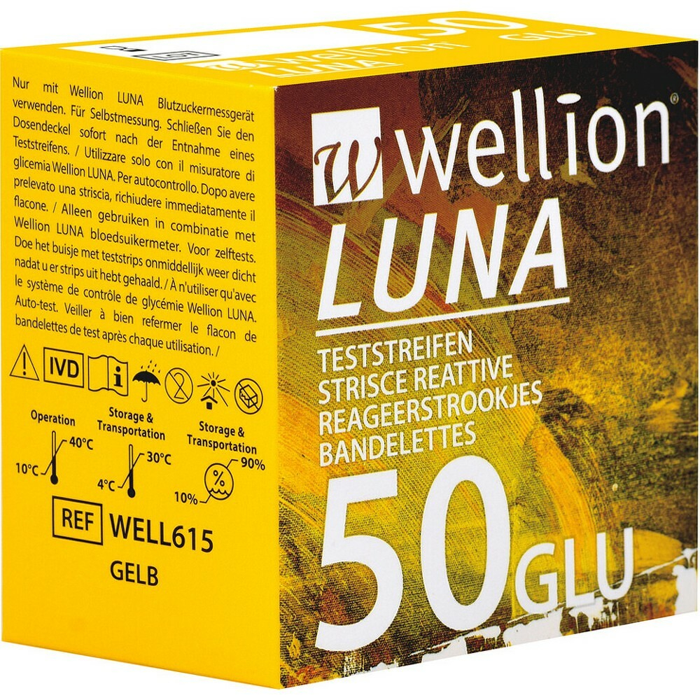 WELLION Luna testovacie prúžky 50 ks